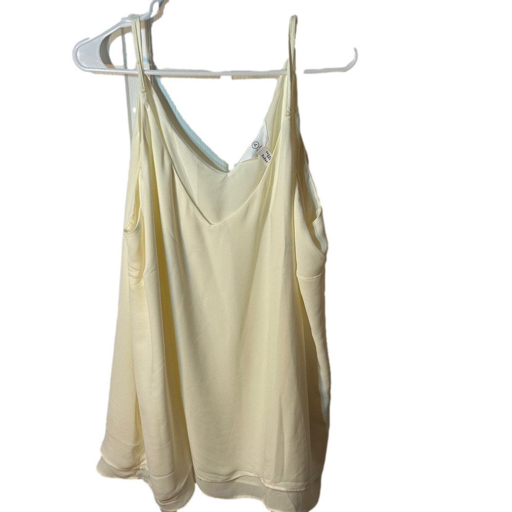 Pennington’s Addition Elle cream coloured V-neck camisole tank top size 4X NWT - Picture 2 of 6